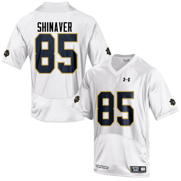 Men's NCAA Notre Dame Fighting Irish #85 Arion Shinaver Stitched College Under Armour Authentic White Football Jersey GI10X15DP